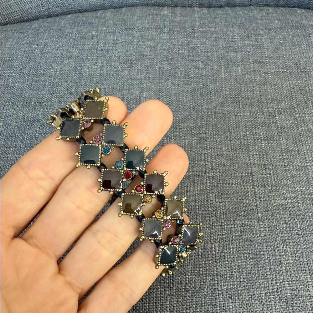 Elegant Multicolor Square Stone Bracelet